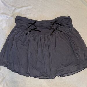 Tilly's Dark Gray Mini Skirt with Ribbon Details
